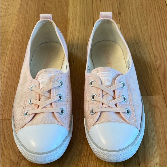 CONVERSE Chuck Taylor Ballet Lace Slip On Vapor Pink Sneakers Womens Size 8 - Picture 2 of 8